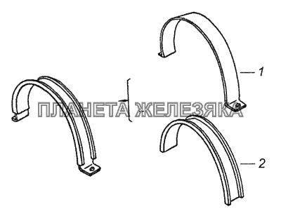 5320-1311086-30 Скоба верхняя КамАЗ-65115, 65116 (Евро-4)