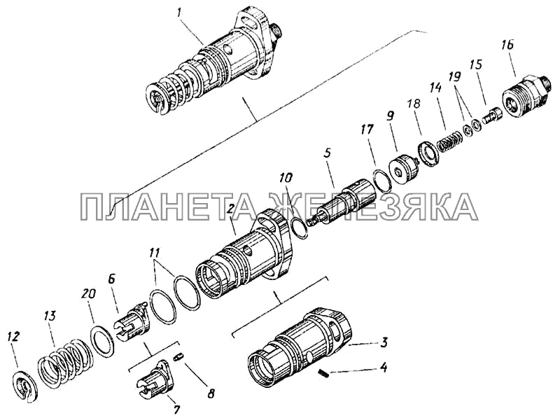 Клапан включения насоса камаз