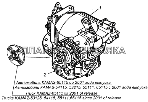 Передача главная заднего моста КамАЗ-65115