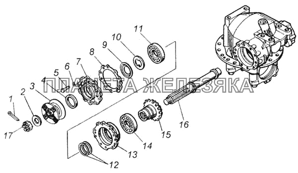 Передача главная заднего моста КамАЗ-65115