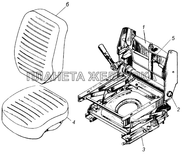 Сидение водителя КамАЗ-65115