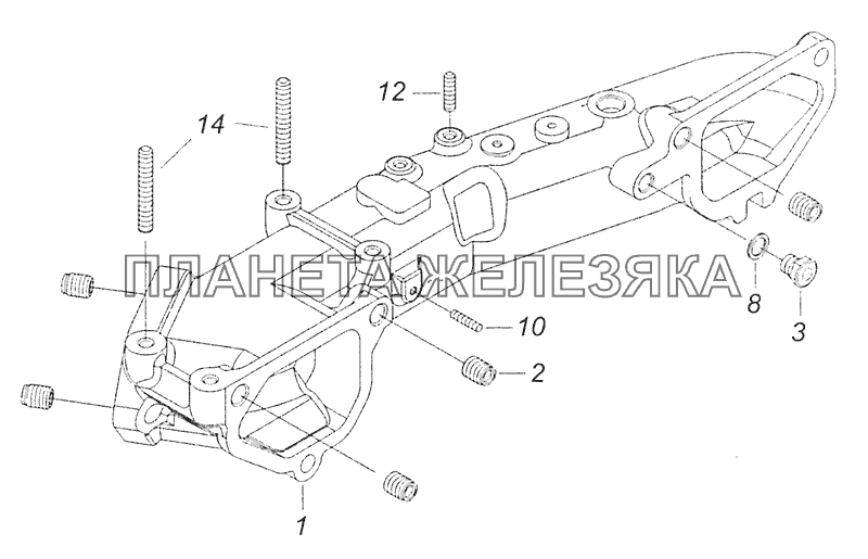 7406.1115030-20 Патрубок соединительный КамАЗ-65115 (Евро-3)