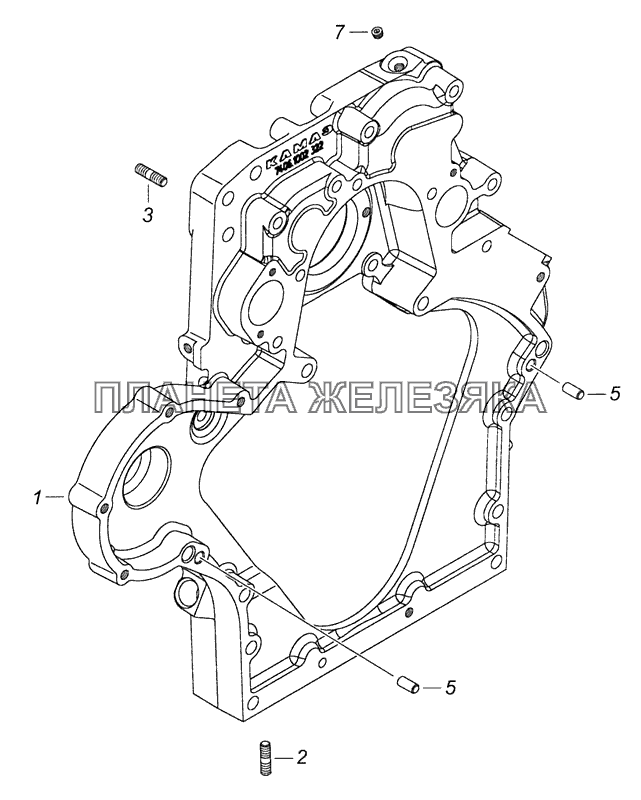 7406.1002320 Картер агрегатов КамАЗ-65115 (Евро-3)