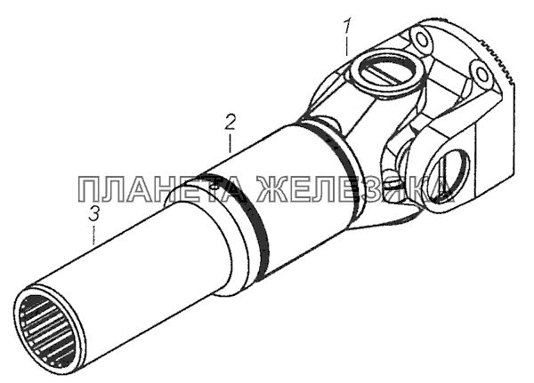 53205-2201017-10 Вал карданный с шарниром КамАЗ-65115 (Евро-3)