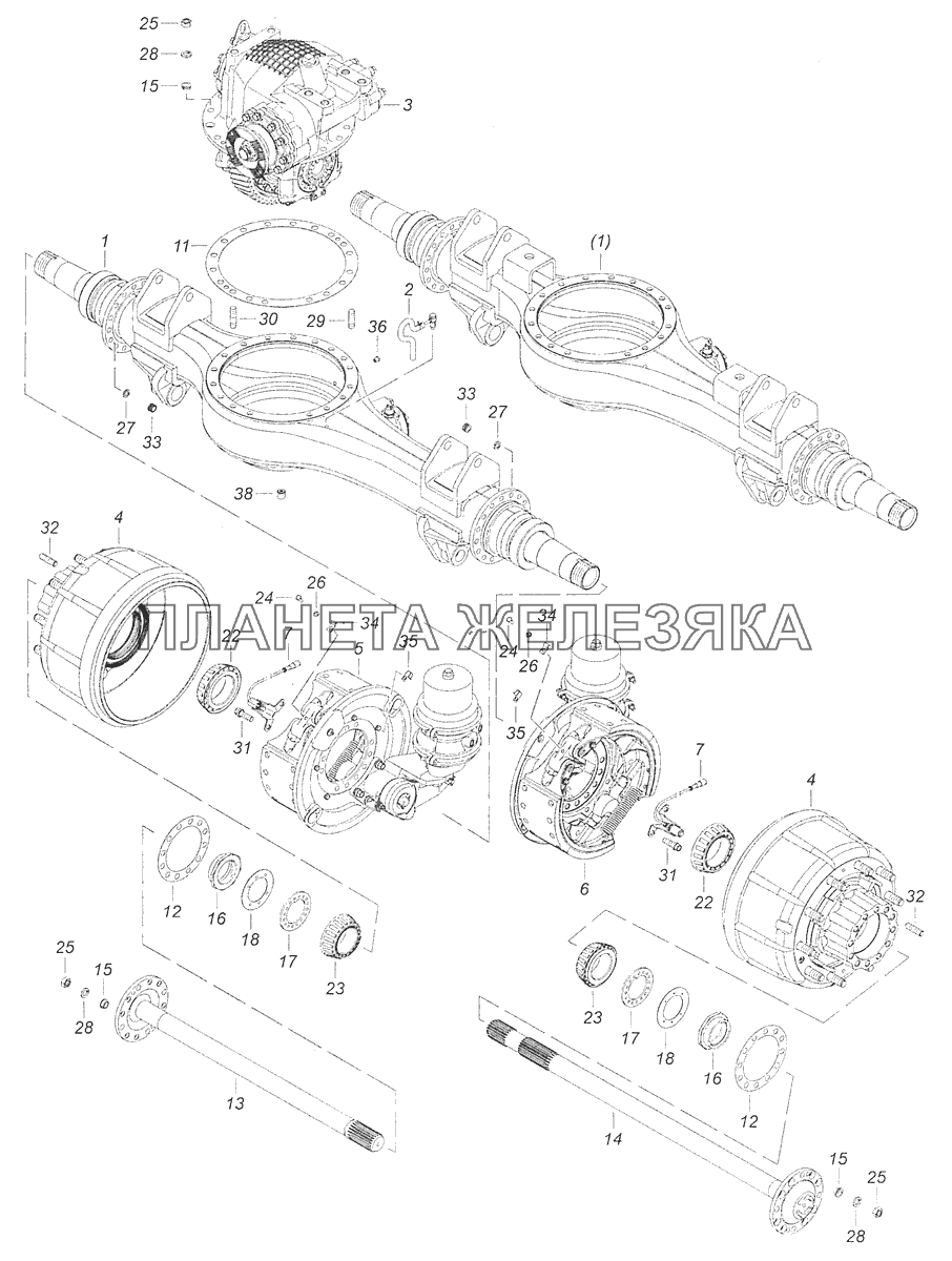 65115-2400025-10 Мост задний КамАЗ-65115 (Евро-3)