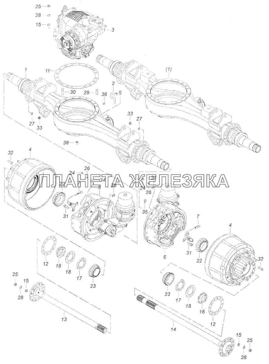 65115-2400025-50 Мост задний КамАЗ-65115 (Евро-3)