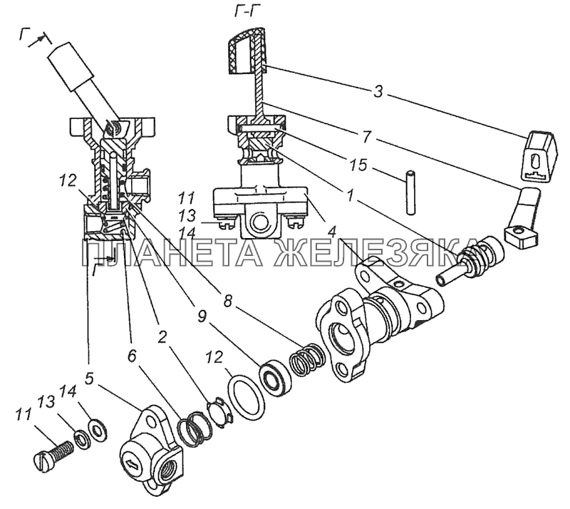 5320-2511060 Кран включения блокировки КамАЗ-65115 (Евро-3)