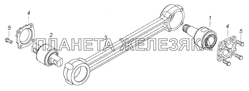 630-2919012-10 Штанга реактивная КамАЗ-65115 (Евро-3)