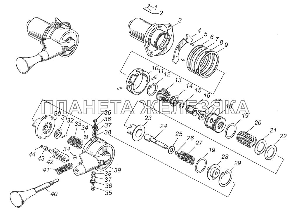 100-3537010 Кран тормозной обратного действия КамАЗ-65115 (Евро-3)