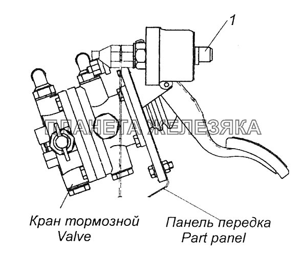 4308-3830005 Установка датчиков указателя давления воздуха КамАЗ-65115 (Евро-3)