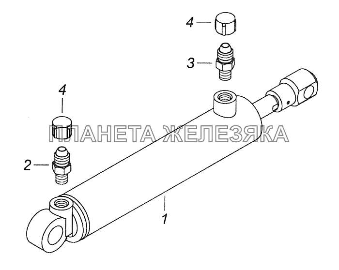 4310-5003014 Цилиндр опрокидывающего механизма кабины КамАЗ-65115 (Евро-3)