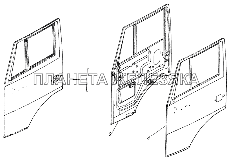 53205-6100015 Дверь левая КамАЗ-65115 (Евро-3)