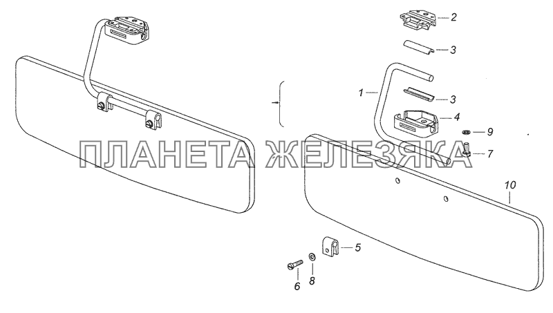 5320-8204011\10 Козырек противосолнечный с обивкой левый\правый КамАЗ-65115 (Евро-3)