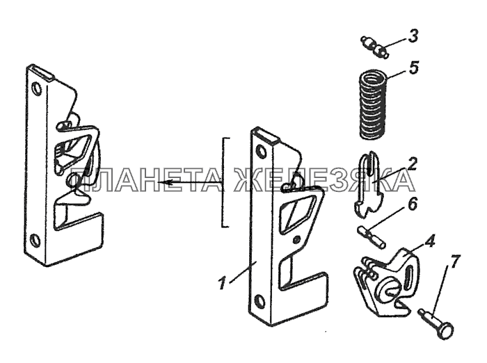 5320-8406010-01 Замок панели КамАЗ-65115 (Евро-3)