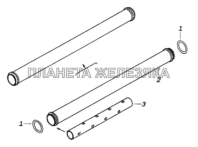 Трубка сапуна с втулкой КамАЗ-65116