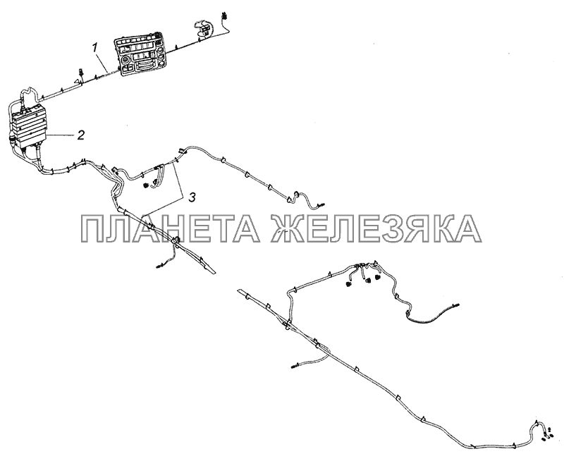 6520-4000012-30 АБС. Расположение на автомобиле КамАЗ-6520 (Euro-4)