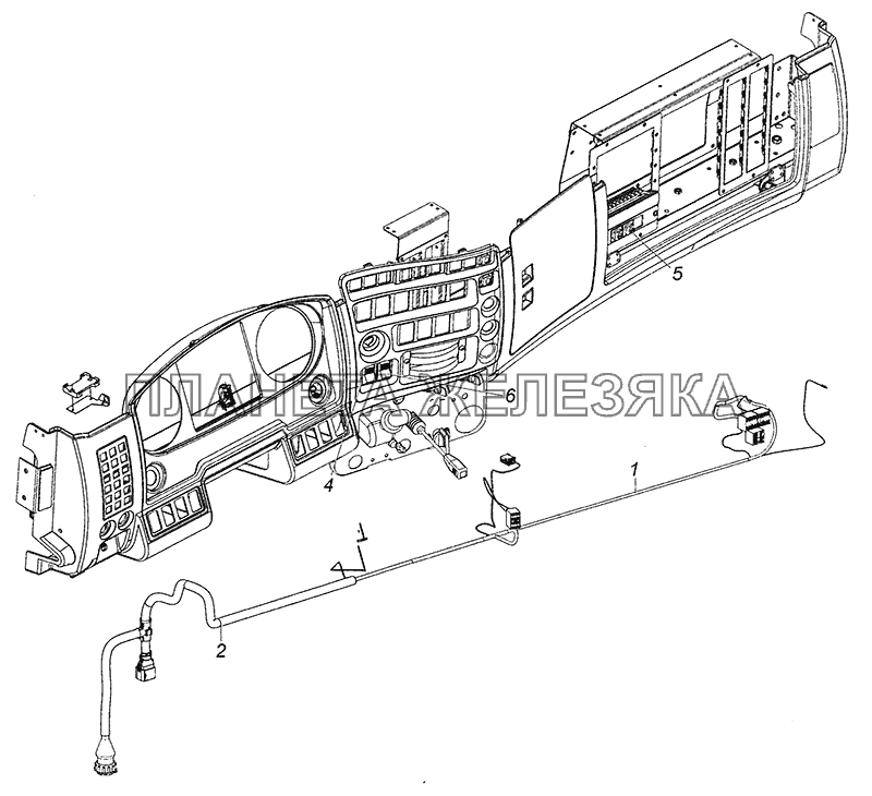 43253-4000120-10 АБС. Расположение на панели приборов КамАЗ-6520 (Euro-4)