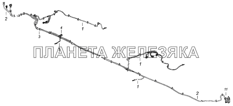 6520-4000320-30 Управление АБС с функцией ПБС. Расположение на шасси КамАЗ-6520 (Euro-4)