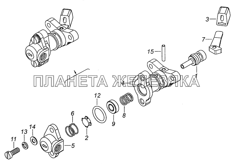 5320-2511060 Кран включения блокировки КамАЗ-6520 (Euro-4)