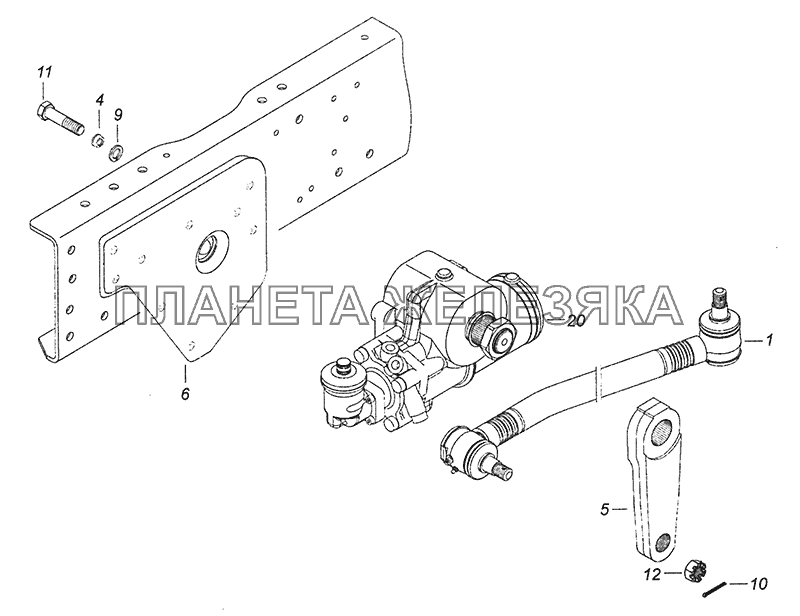 6520-3400012-40 Установка рулевого механизма КамАЗ-6520 (Euro-4)