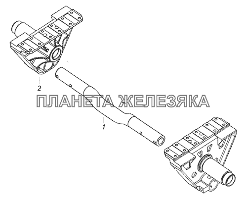 6520-2918050 Кронштейн балансира с осью КамАЗ-6520 (Euro-4)