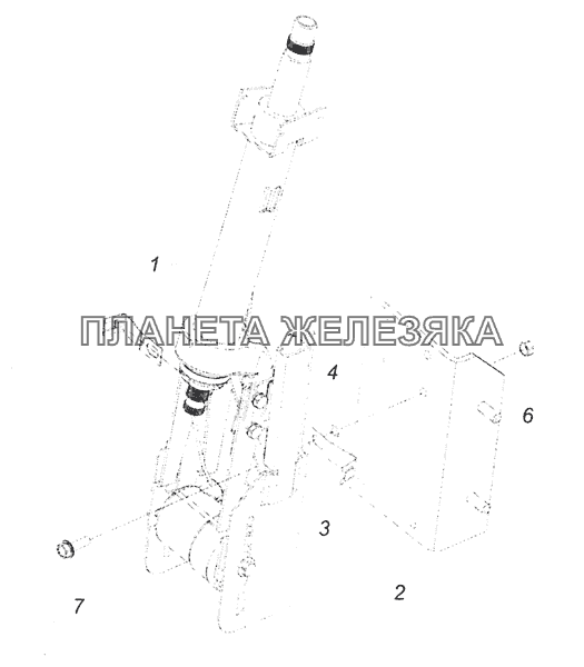 6520-3444075-19 Колонка рулевого управления с кронштейном КамАЗ-6520 (Euro-4)