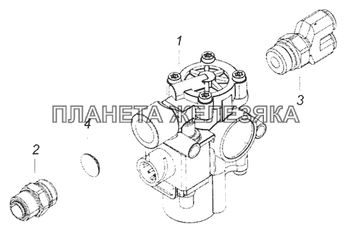 6540-3542005 Модуляторы с соединительной арматурой КамАЗ-6520 (Euro-4)