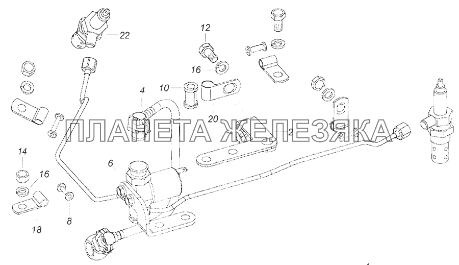 740.70-1022800 Установка магнитного клапана и штифтовых факельных свечей КамАЗ-6520 (Euro-4)