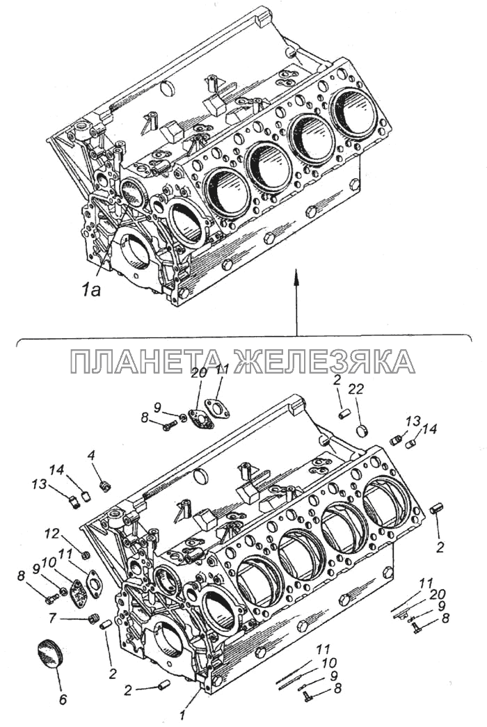 Блок цилиндров (Комплект для запасных частей) КамАЗ-6520