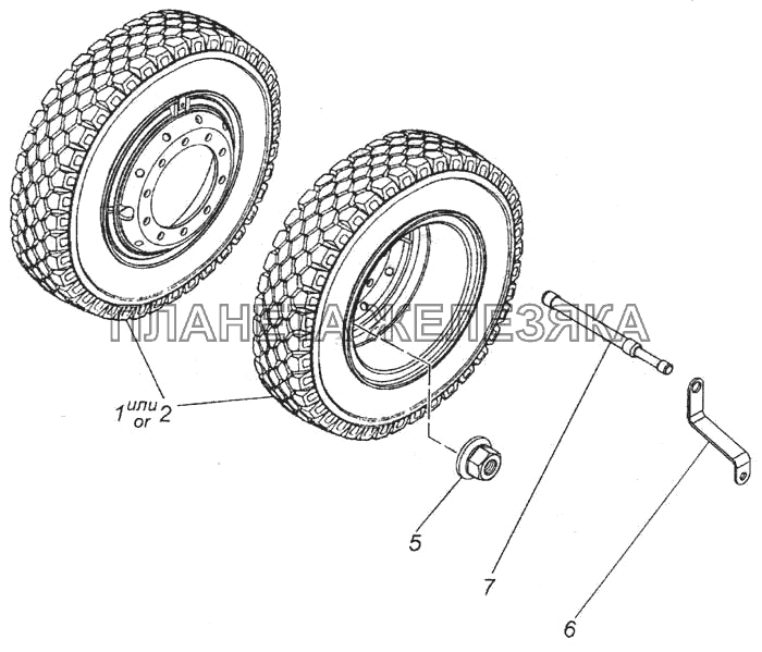Установка сдвоенных колес КамАЗ-6520