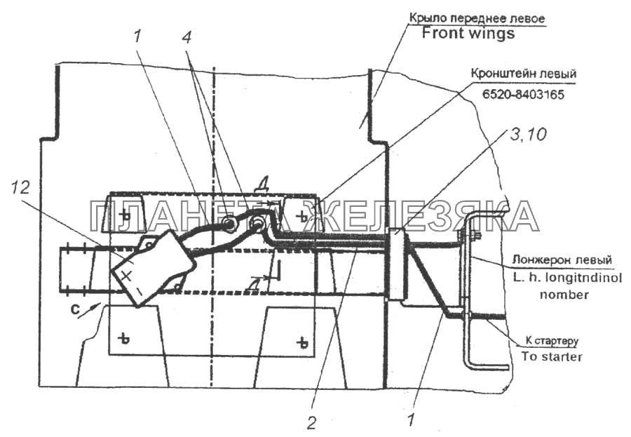 Установка розетки внешнего запуска КамАЗ-6520