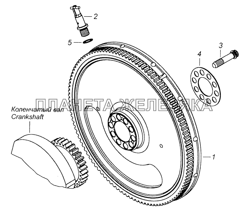 740.50-1005100-10 Установка маховика и фиксатора КамАЗ-65201 Евро 2-3