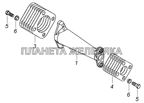 7406.1111050 Вал привода ТНВД КамАЗ-65201 Евро 2-3