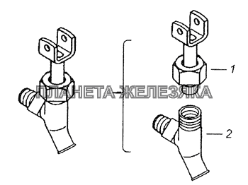 5320-1305010 Кран сливной системы охлаждения КамАЗ-65201 Евро 2-3