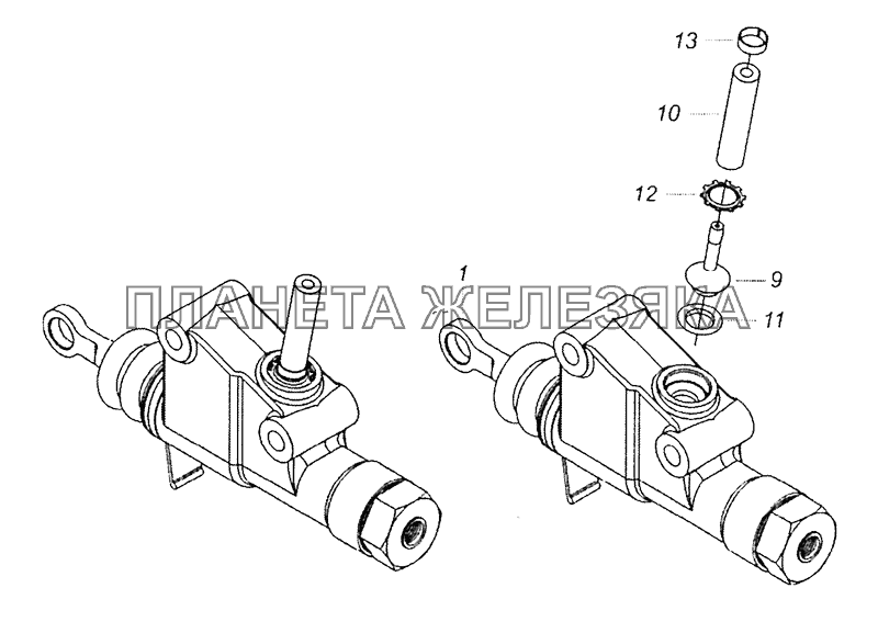 5320-1602510-10 Главный цилиндр управления сцеплением КамАЗ-65201 Евро 2-3