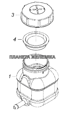 5320-1602560 Бачок главного цилиндра привода сцепления КамАЗ-65201 Евро 2-3