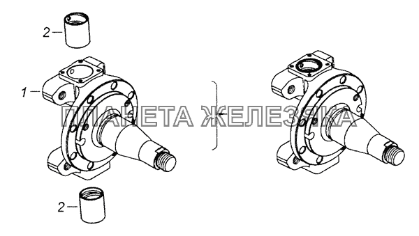 6520-3001012 Кулак поворотный КамАЗ-65201 Евро 2-3