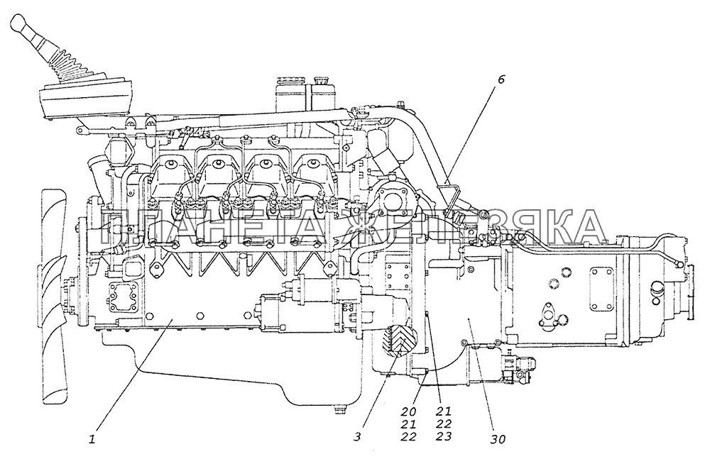 740.50-1000300-43 Агрегат силовой КамАЗ-65201 Евро 2-3