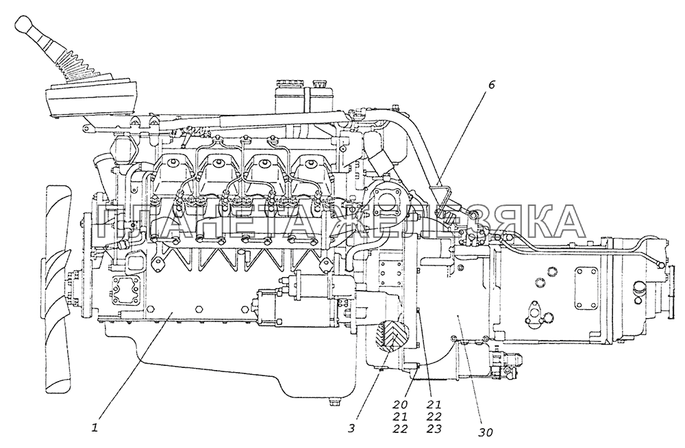 740.50-1000300-44 Агрегат силовой КамАЗ-65201 Евро 2-3