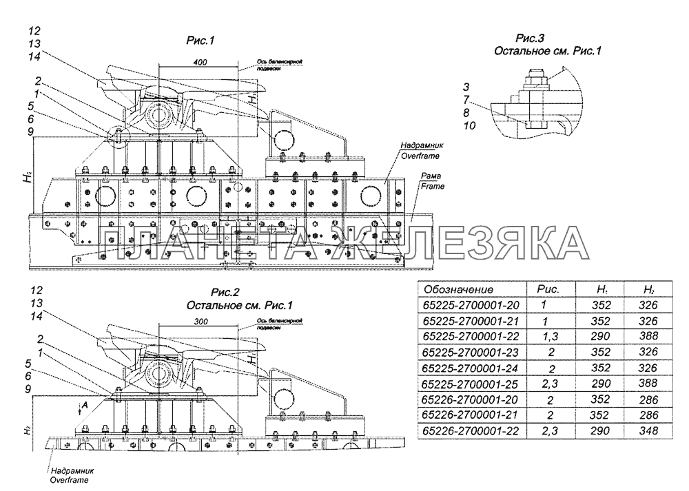 65225-2700001-20 Установка седельно-сцепного устройства КамАЗ-6522 (Евро-4)