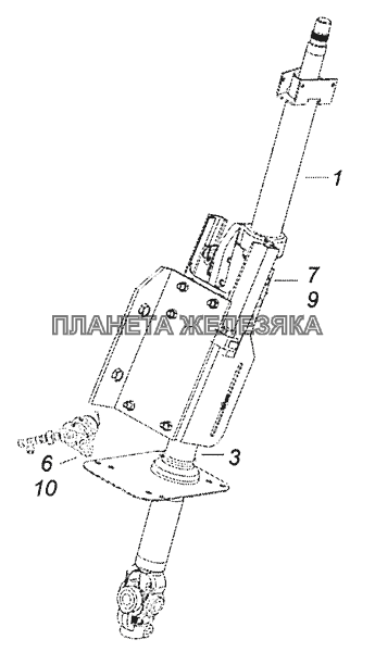 6520-3444006-30 Колонка рулевого управления с карданным валом КамАЗ-6522 (Евро-4)