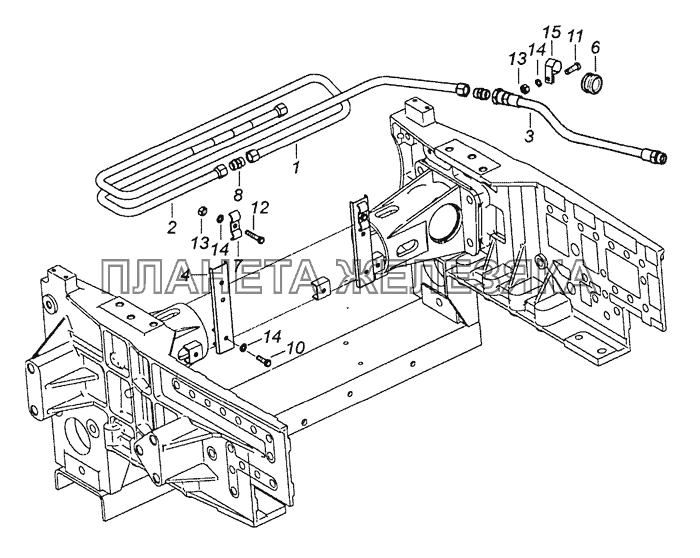 65201-3506170-07 Установка охладителя КамАЗ-6522 (Евро-4)