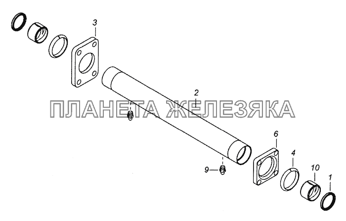 6520-3502128 Кронштейн с втулками КамАЗ-6522 (Евро-4)