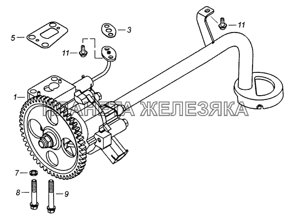 740.50-1011001 Установка масляного насоса КамАЗ-6522 (Евро-4)