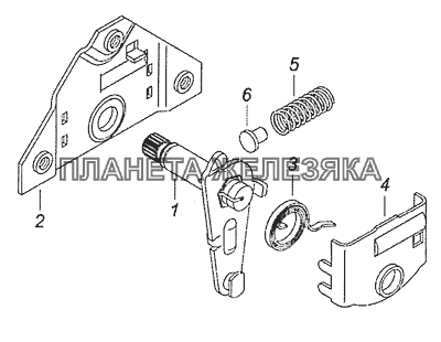 5320-6105080 Привод замка двери правый в сборе КамАЗ-6522 (Евро-4)