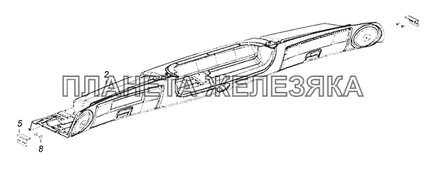 65115-8213005 Установка надоконных полок КамАЗ-6522 (Евро-4)