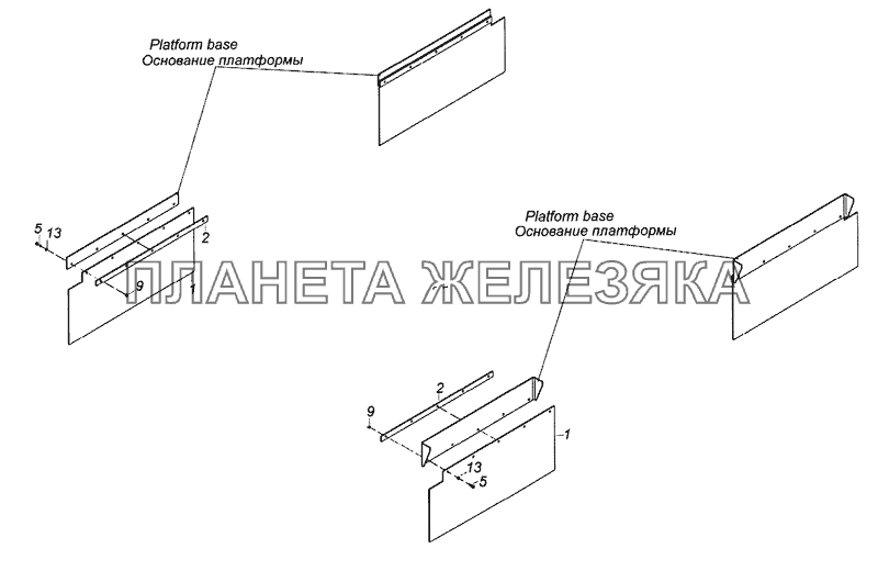 6522-8404330 Установка брызговиков КамАЗ-6522 (Евро-4)