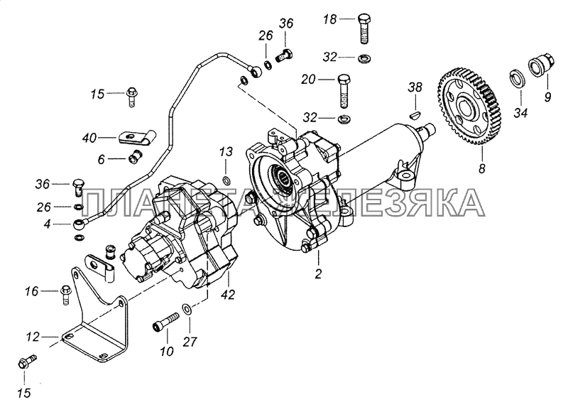 740.90-1111000 Установка ТНВД КамАЗ-6522 (Евро-4)