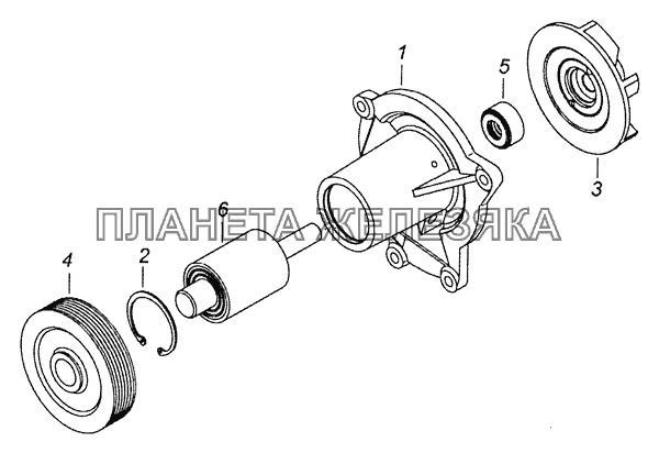 740.63-1307010 Насос водяной КамАЗ-6522 (Евро-4)