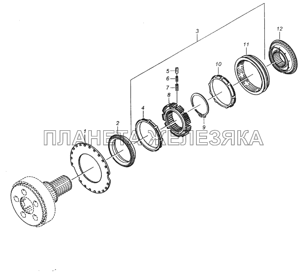 Синхронизатор планетарной передачи КамАЗ-6522
